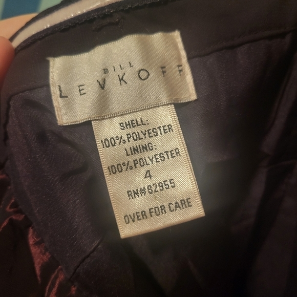 Bill Levkoff Women's Plum Chiffon Strapless Midlength Bridesmaid Gown Size 4 - Picture 13 of 16